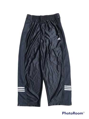 Vintage ADIDAS Men's Athletic Warm-up Track Pants XL 3 Stripes Blue Button  Side