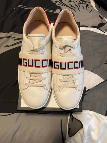 Gucci Gucci Stripe Ivory Leather Ace Sneaker 'Whit