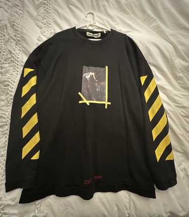 Off-White Black off white hoodie with painting on 
