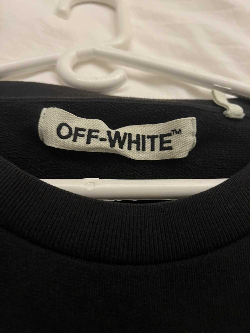 Off-White Black off white hoodie with painting on… - image 7