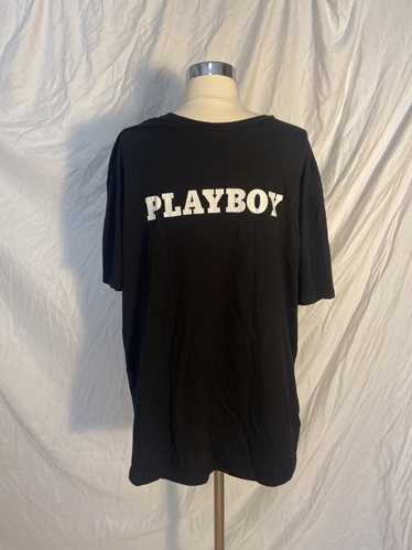 Playboy PLAYBOY brand tee (black) with white logo 