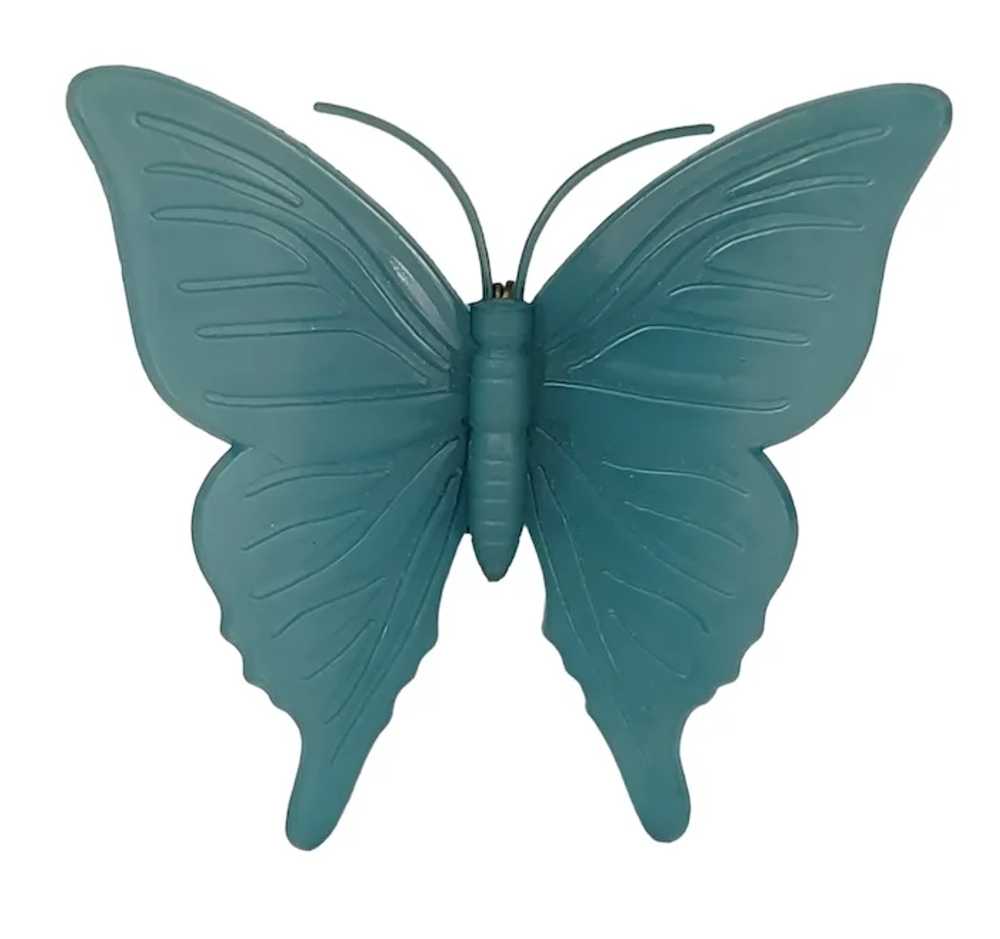 KD Denmark Blue Early Plastic Butterfly Pin, Sign… - image 2
