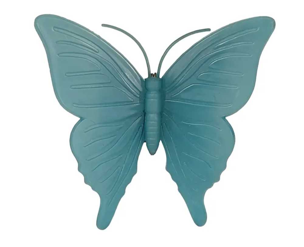 KD Denmark Blue Early Plastic Butterfly Pin, Sign… - image 3