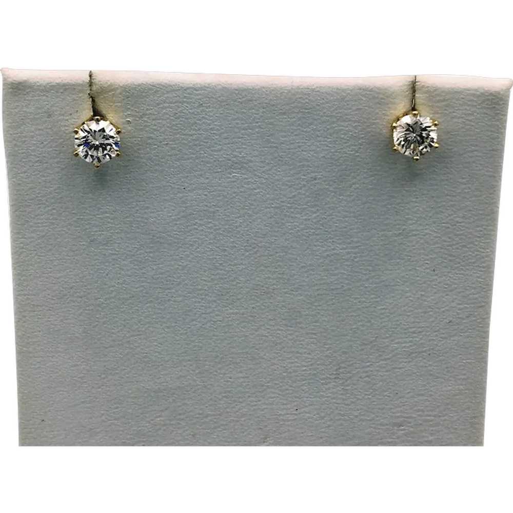 14k 1 CTW Diamond Stud Earrings - image 2