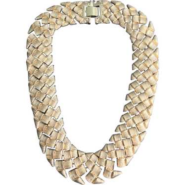 Signed Napier Wide Collar Necklace - image 1