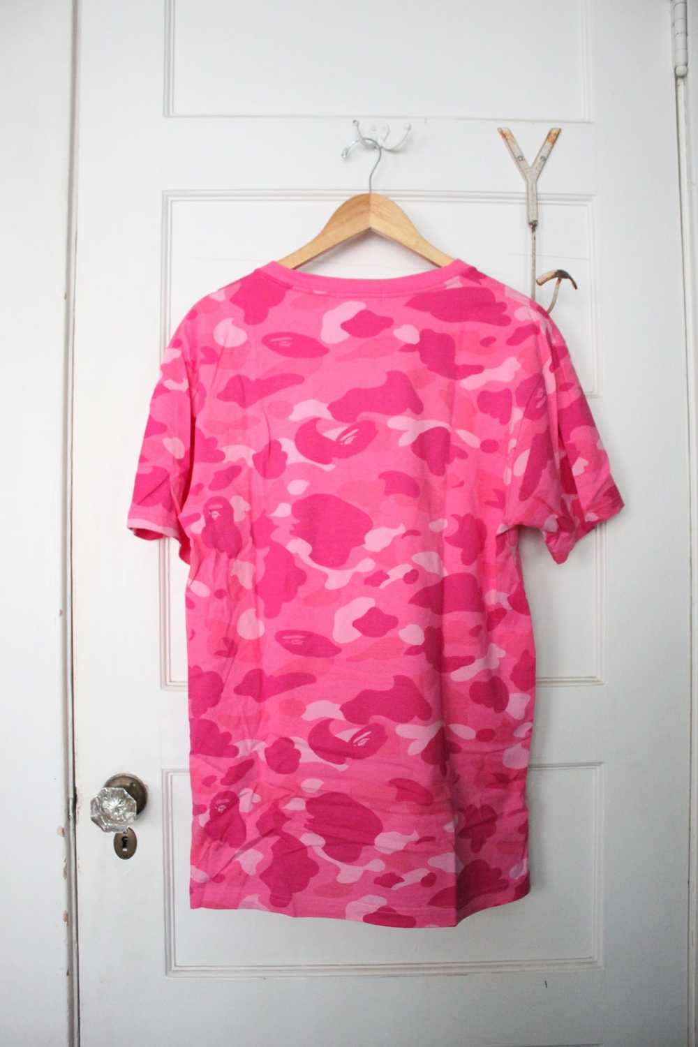 Bape Reflective Logo Pink 1st Camo T-shirt - image 2