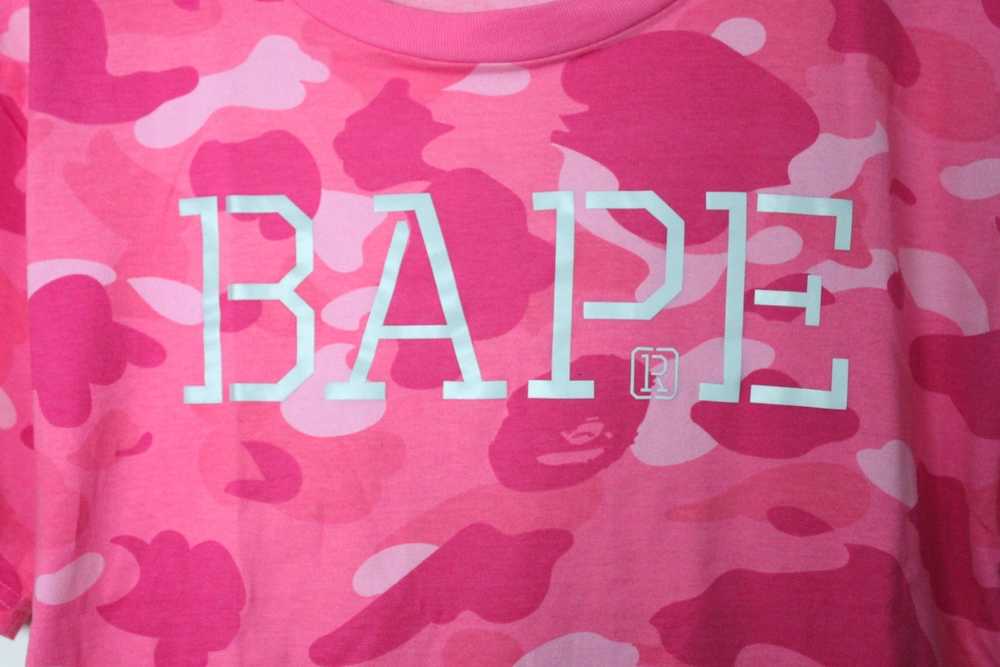Bape Reflective Logo Pink 1st Camo T-shirt - image 4