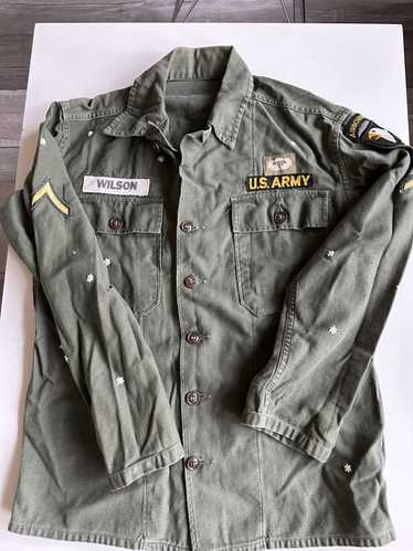 Vintage Vintage Army Fatigue Green Drab Overshirt