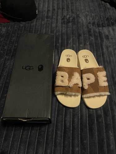 Bape × Ugg BAPE x UGG Xavier Fur logo sandals