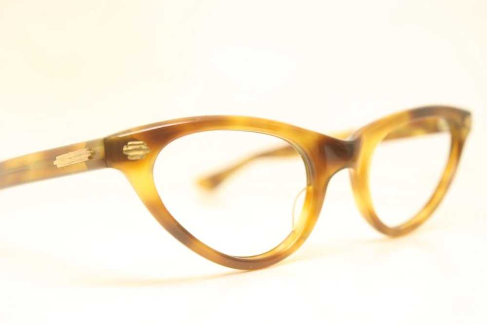 Unused Tortoise Vintage Cat Eye Glasses - image 3