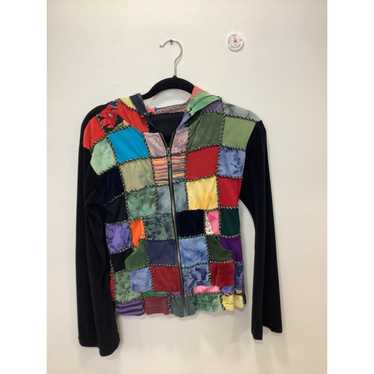 Vintage Fleece/Terry Cloth Patchwork Jacket/Hoodie - image 1