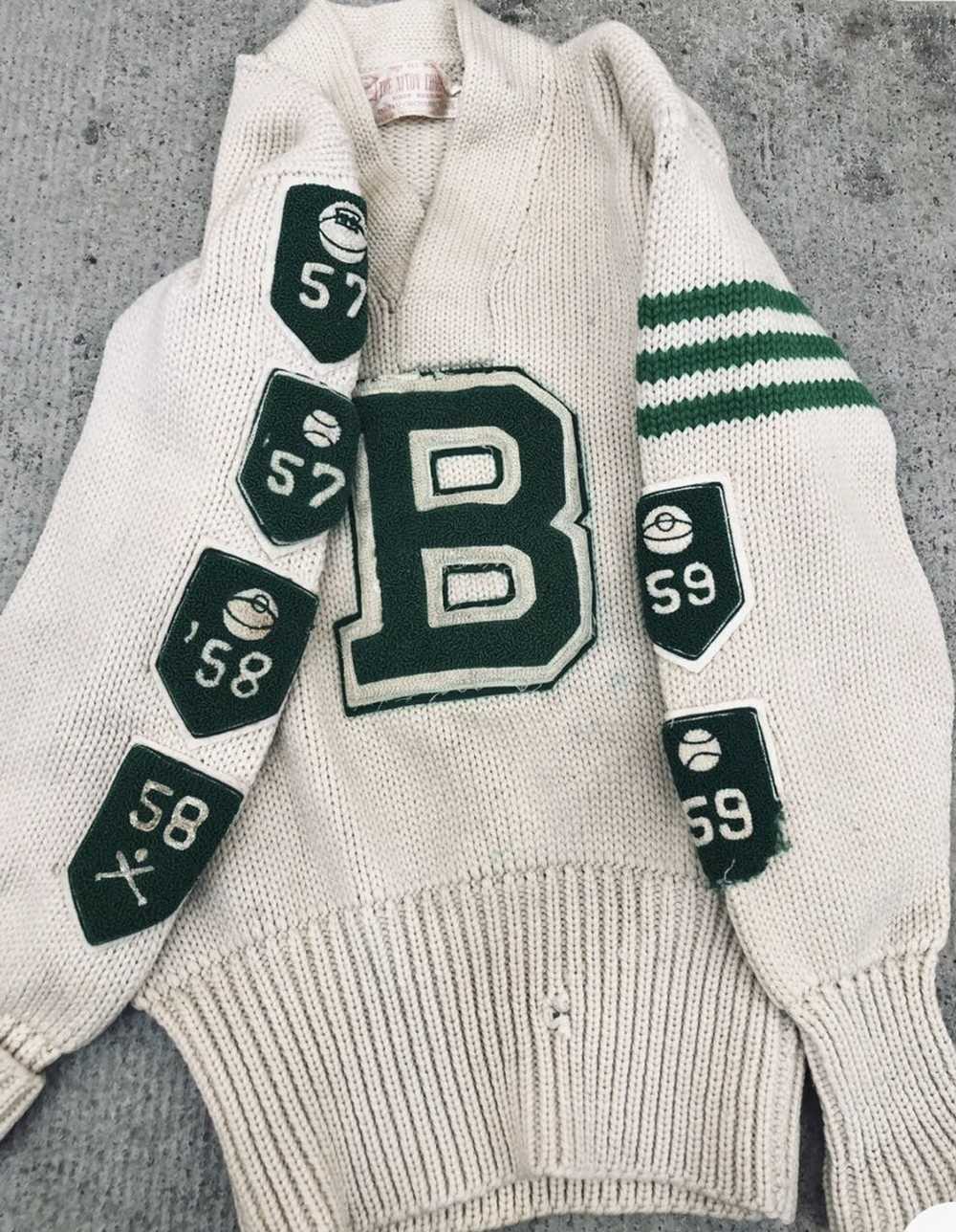 Vintage Vgt 50s school lettermen sweater patches … - image 2