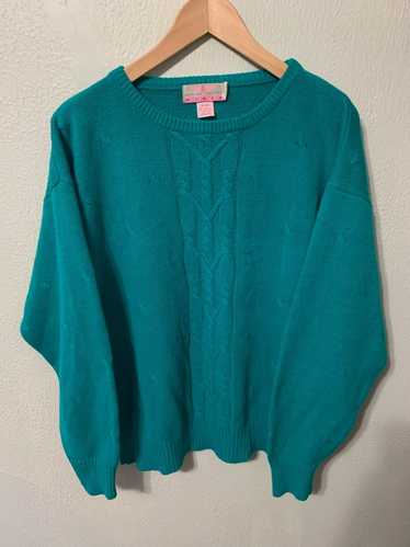 Coloured Cable Knit Sweater × Vintage Vintage Teal