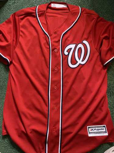 Men's Majestic Navy Washington Nationals Official Stars and Stripes Cool  Base Jersey