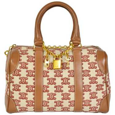 Celine Celine Small Boston Bag Handbag Brown x Re… - image 1