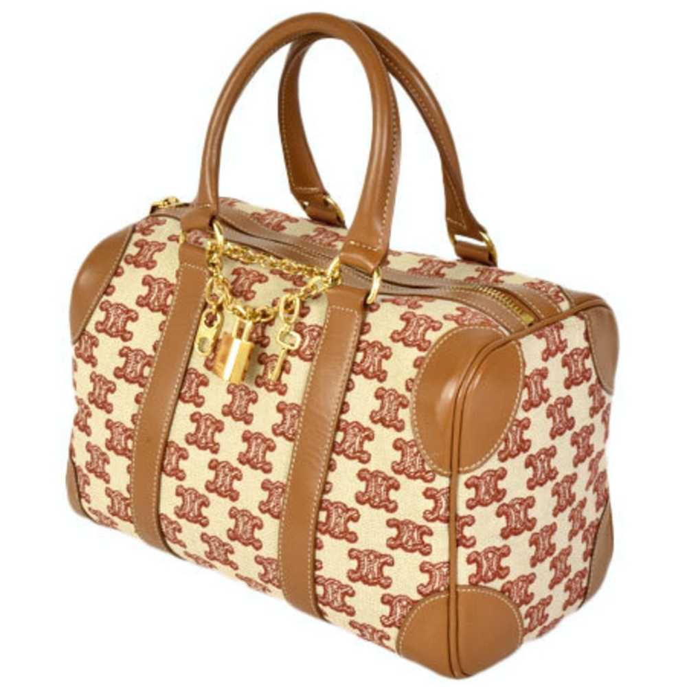 Celine Celine Small Boston Bag Handbag Brown x Re… - image 2