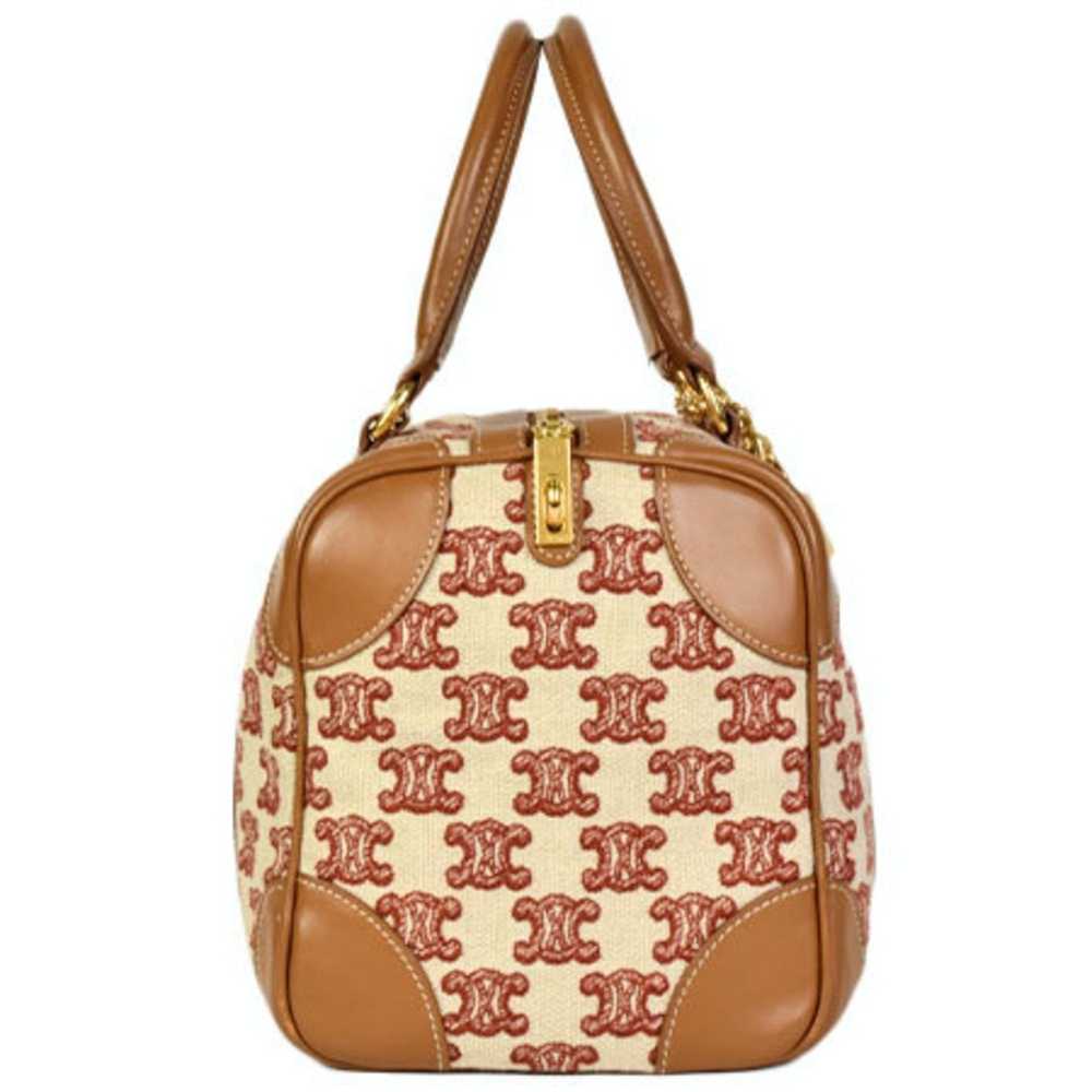 Celine Celine Small Boston Bag Handbag Brown x Re… - image 3