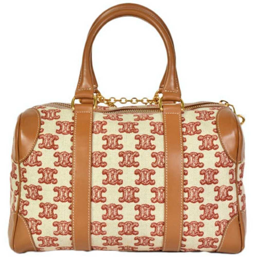 Celine Celine Small Boston Bag Handbag Brown x Re… - image 4