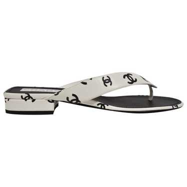 Chanel Leather flip flops - image 1