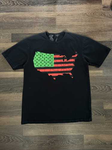 Streetwear × Vlone Vlone Black Flag Power T Shirt