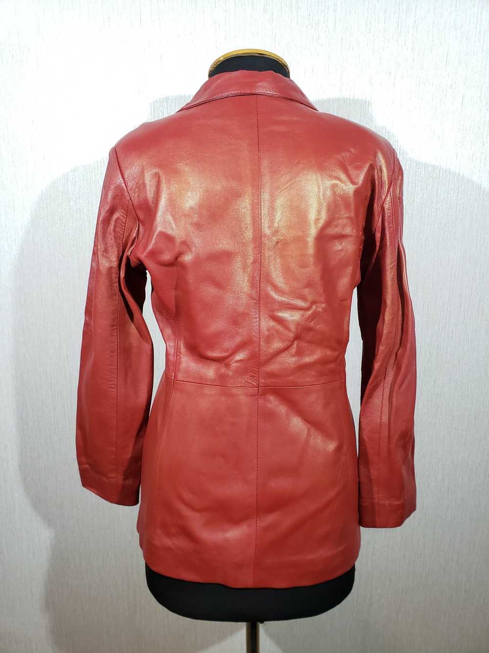 Designer × Genuine Leather Stylish red women's le… - image 4