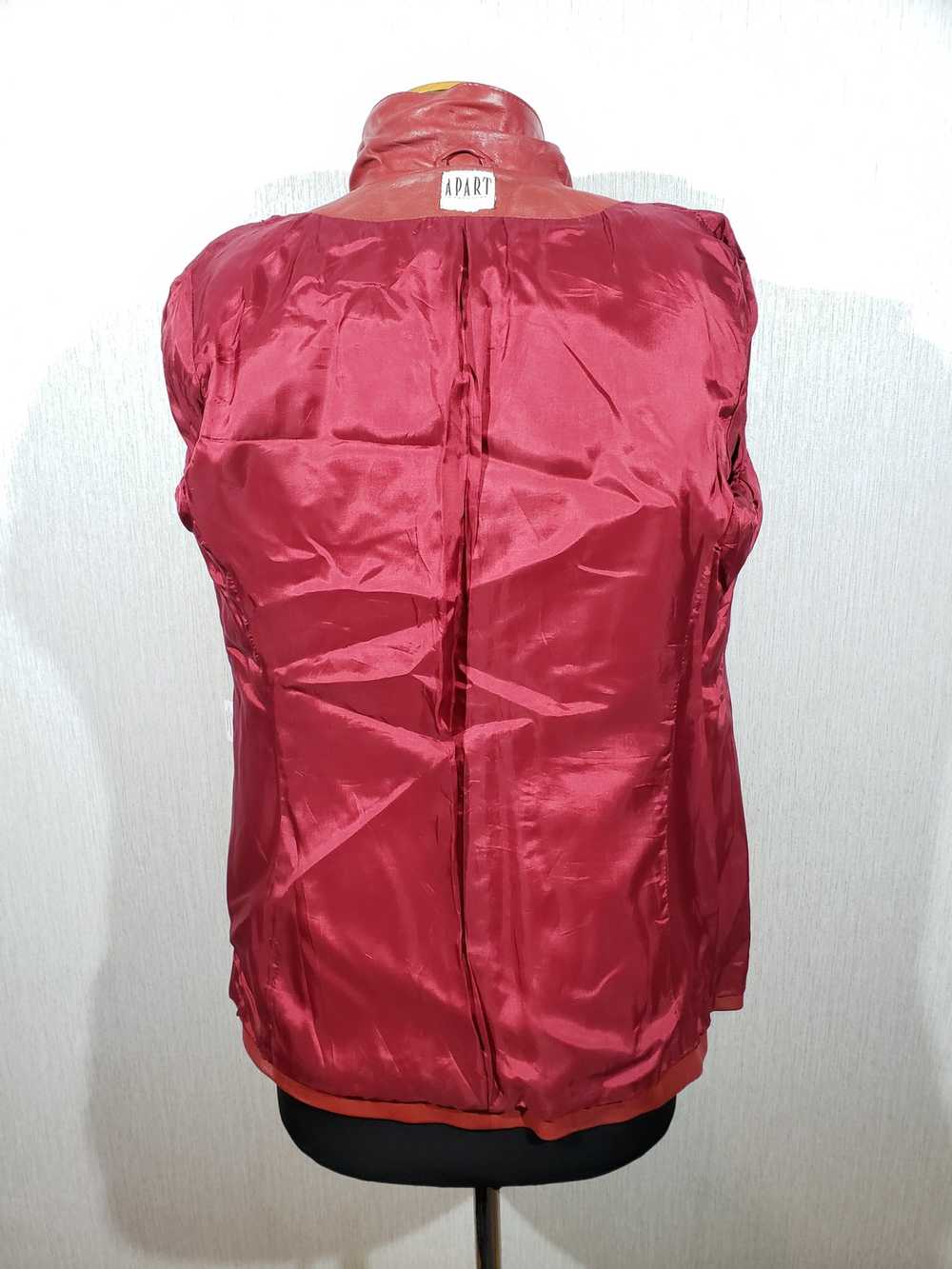 Designer × Genuine Leather Stylish red women's le… - image 5