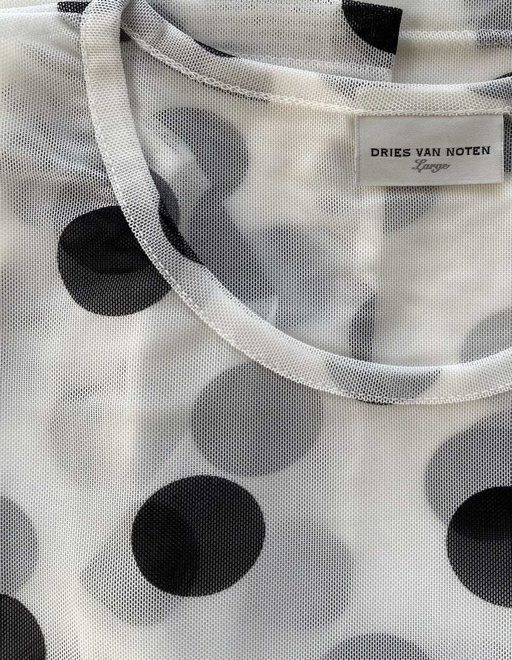 Dries Van Noten Polka-Dot Crewneck Mesh T-Shirt - image 4