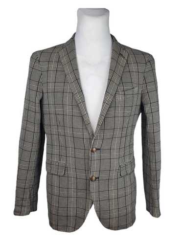 Tagliatore Gray Ecru Tartan Slim Fit Sport Coat Bl