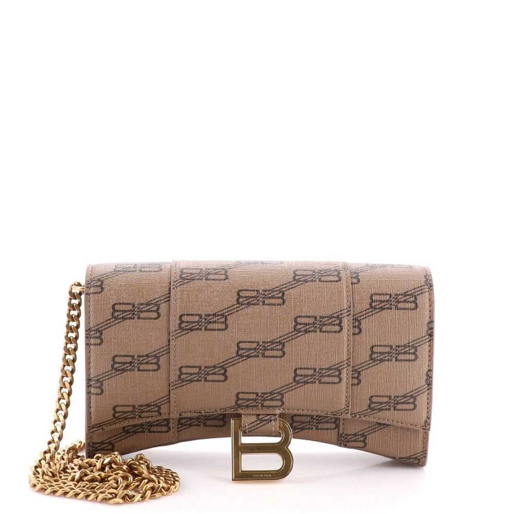 Balenciaga Hourglass Chain Wallet BB Coated Canvas - image 1