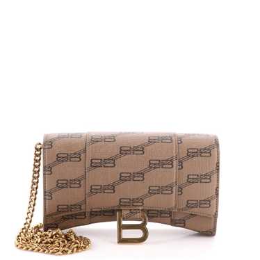 Balenciaga Hourglass Chain Wallet BB Coated Canvas - image 1