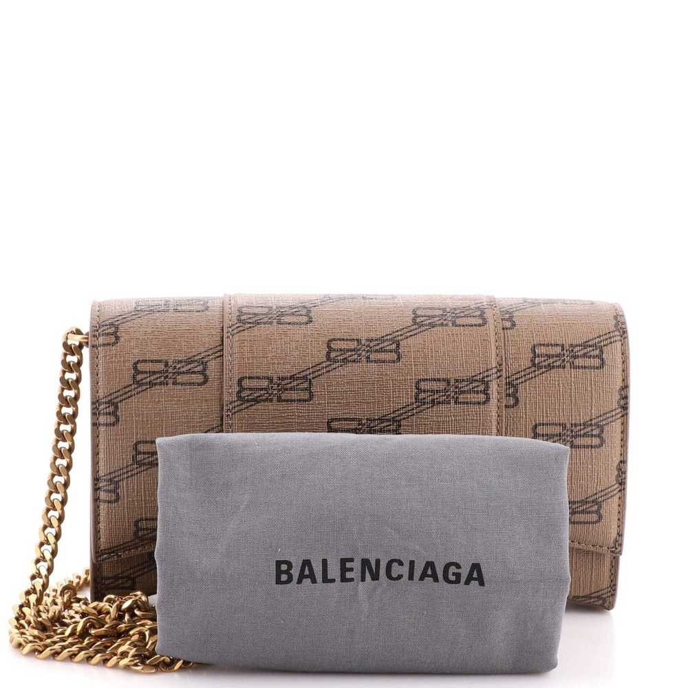Balenciaga Hourglass Chain Wallet BB Coated Canvas - image 2