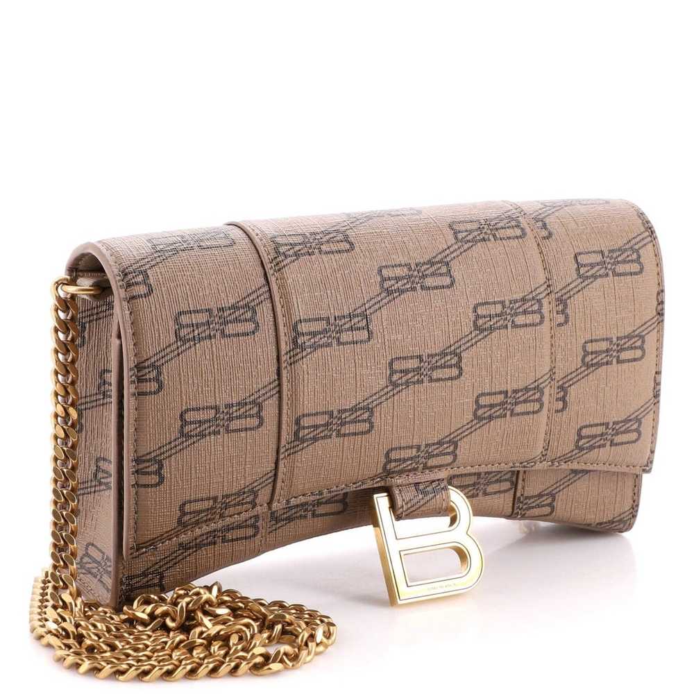 Balenciaga Hourglass Chain Wallet BB Coated Canvas - image 3