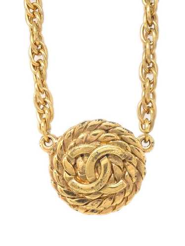 CHANEL Pre-Owned 1985 CC medallion chain necklace… - image 1