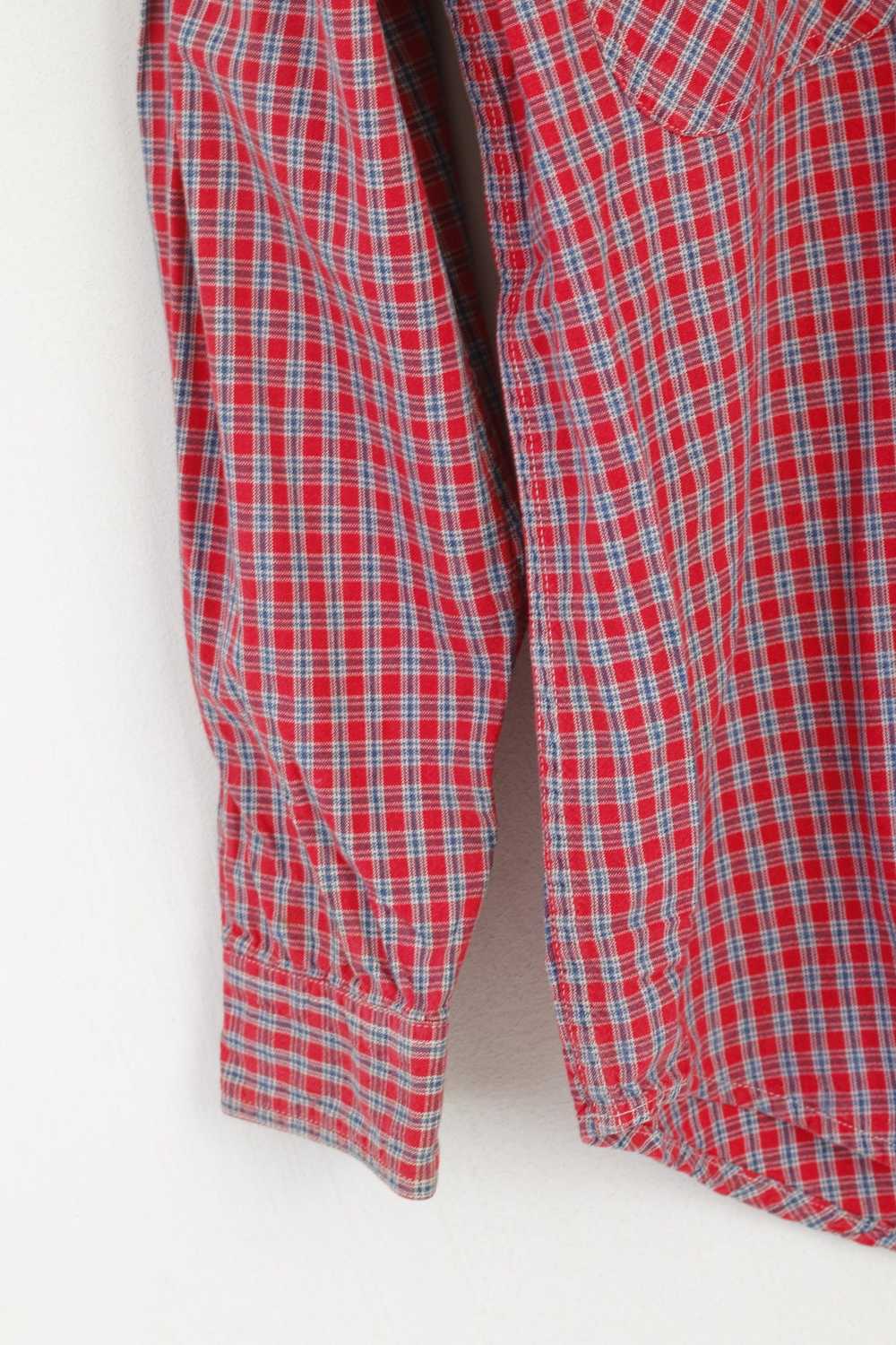 Levi's Levi's Men S Casual Shirt Red Cotton Check… - image 3