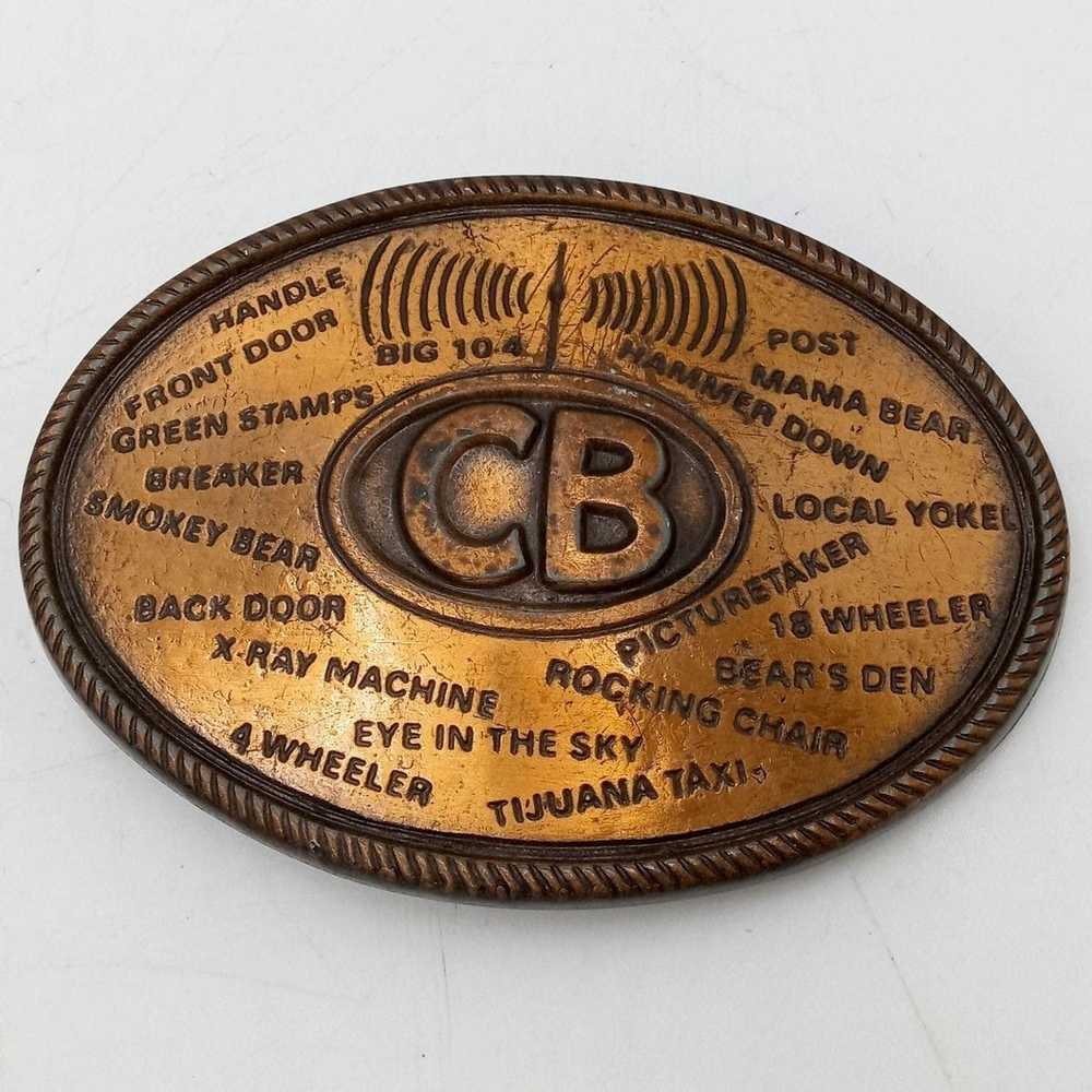 Unlisted CB Lingo Belt Buckle Vintage Trucker Cit… - image 9