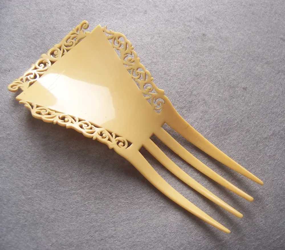 Auguste Bonaz signed hair comb Art Deco Spanish s… - image 8