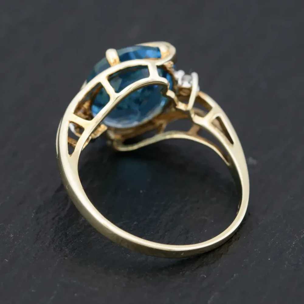 Baby Swiss Blue Topaz Gemstone Ring In 9ct Gold W… - image 6