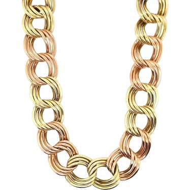 Retro 14K Yellow and Rose Gold Necklace - image 1