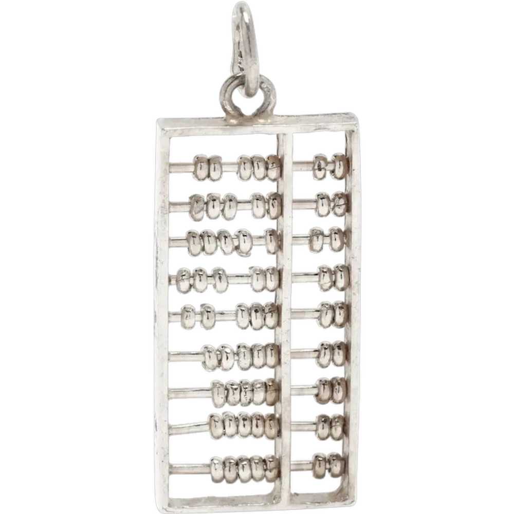 Small Abacus Charm, Sterling Silver, Length 7/8 I… - image 1