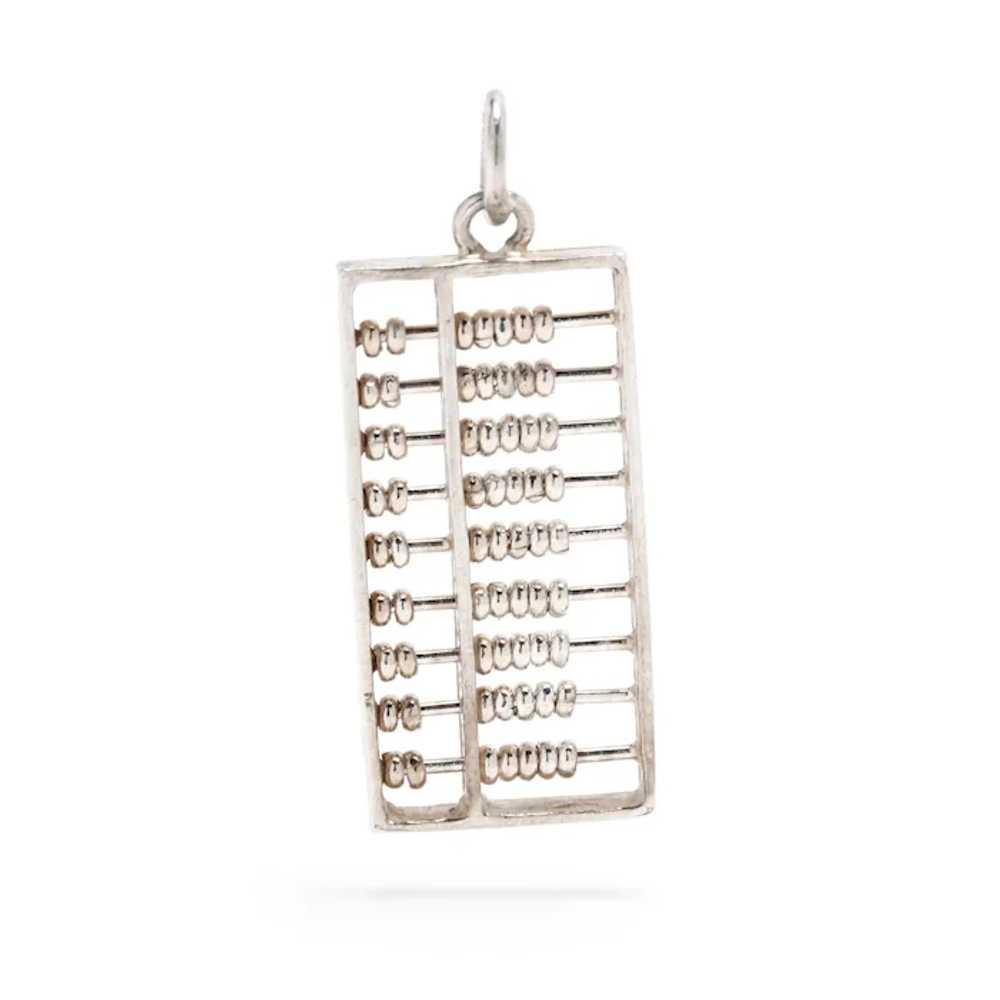 Small Abacus Charm, Sterling Silver, Length 7/8 I… - image 2