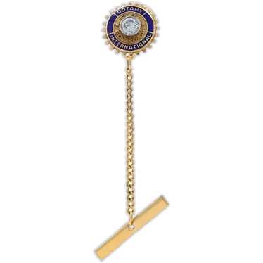 Yellow Gold Rotary International Vintage Tie Tack… - image 1