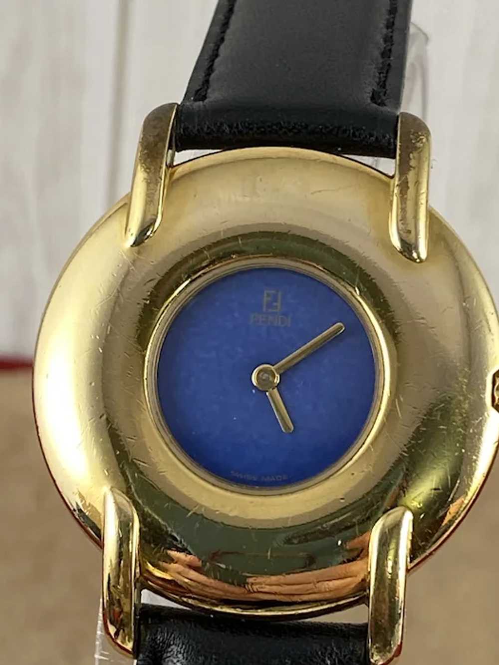 Striking Vintage Fendi Watch Gold Plated 400G Swi… - image 2