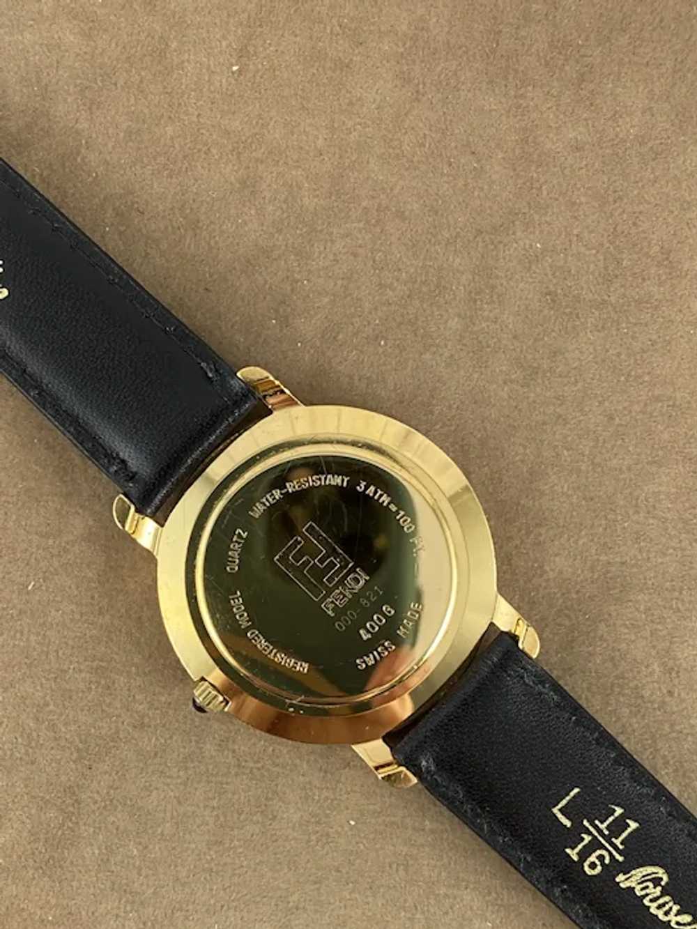 Striking Vintage Fendi Watch Gold Plated 400G Swi… - image 6