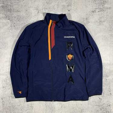 99-00 ASローマ DIADORA レインジャケット 1999-00 Roma Diadora Hooded Rain Jacket - 9/10 - (S)