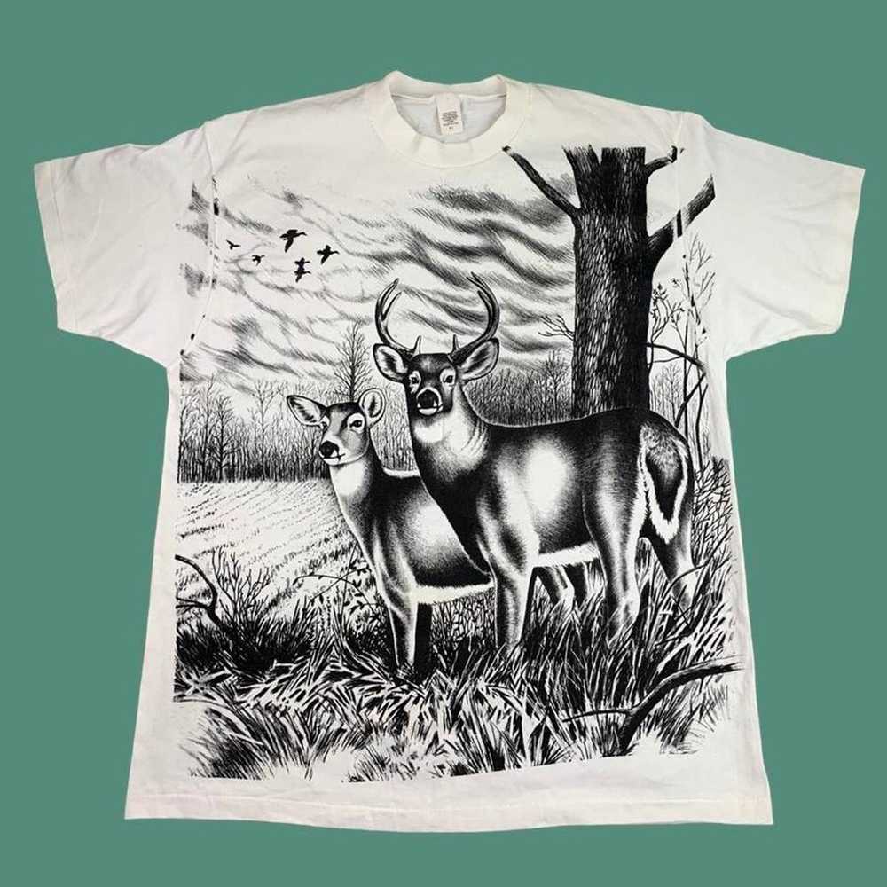 Vintage 90s Deer t-shirt - image 1