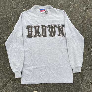 Brown University Arch and Shield Hoodie Sweatshirt in Oatmeal | Size XX-Large by New Agenda