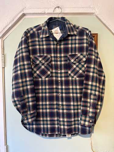 Blue, Green, Cream Plaid Pendleton Shirt - Medium