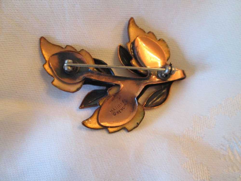 Matisse Renoir Yellow "Laurel" Leaf Brooch - image 3