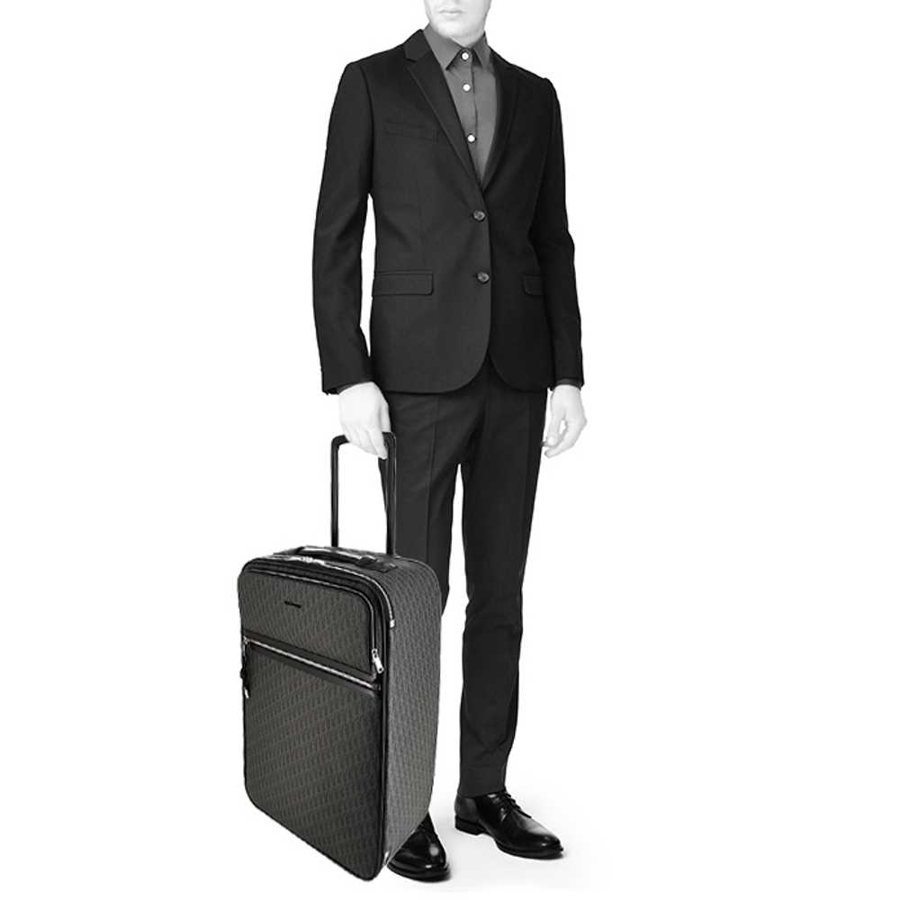 Dior suitcase in grey monogram canvas and black l… - image 2