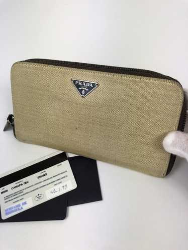 Prada Prada tessuto zippy wallet